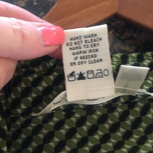 Max studio long sleeve blouse dress green & black - Picture 4 of 4